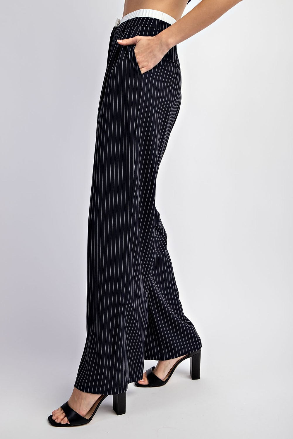 Nautical Chic Double-Waist Pants