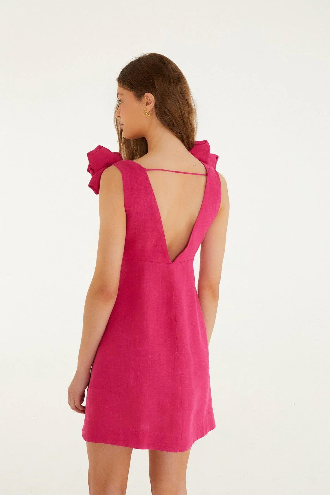 Pink 3d Flower Mini Dress