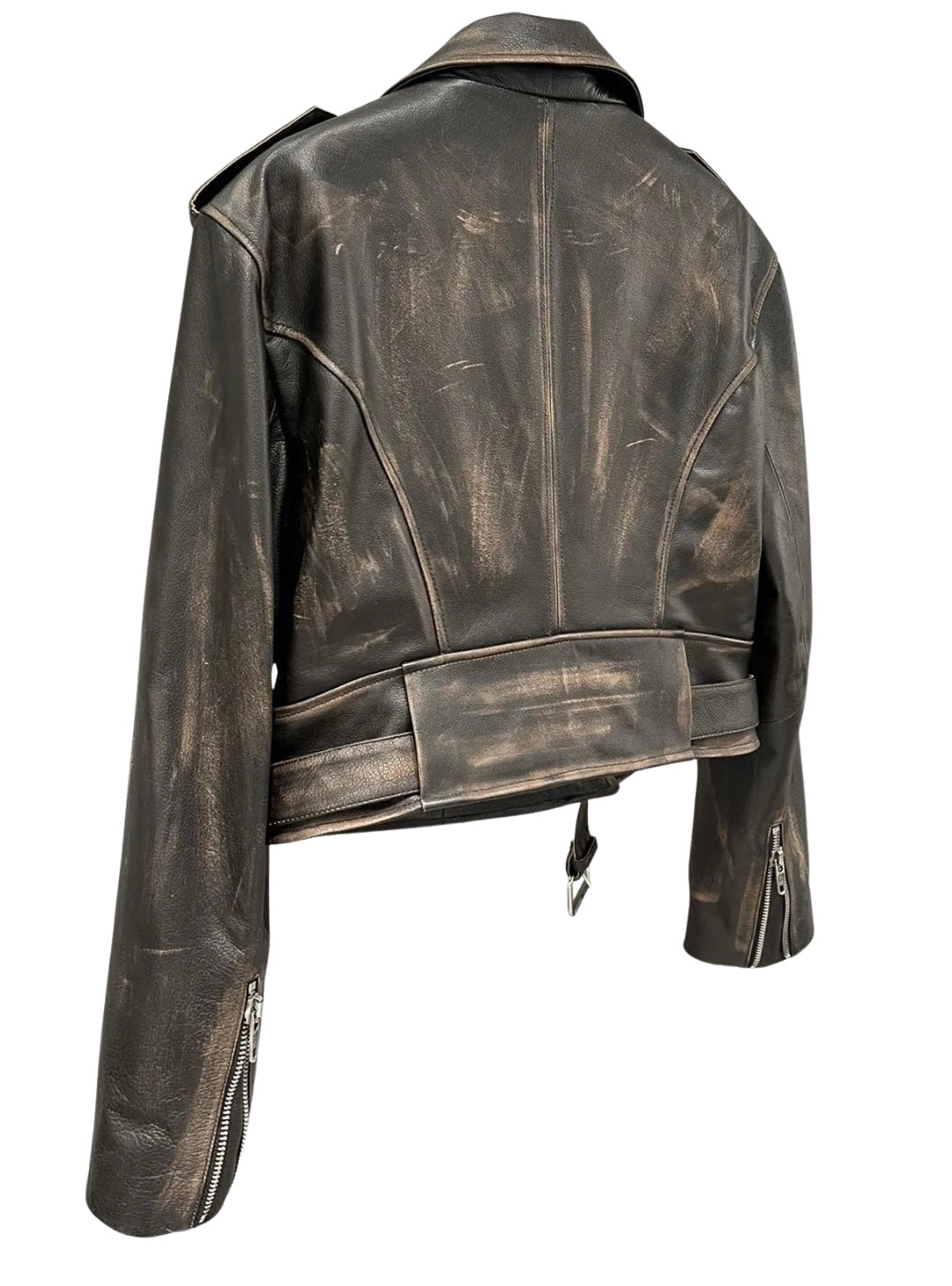 Jamie distressed leather jacket