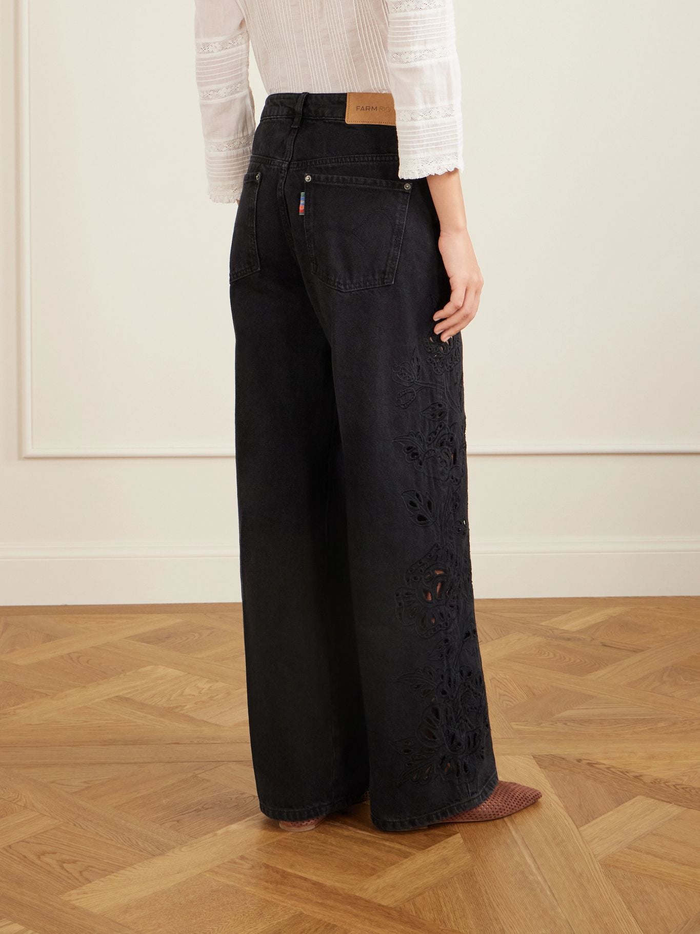 Richelieu high-rise wide leg Denim pants