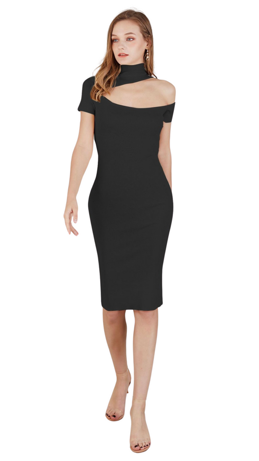 Sleek Knit Midi Dress