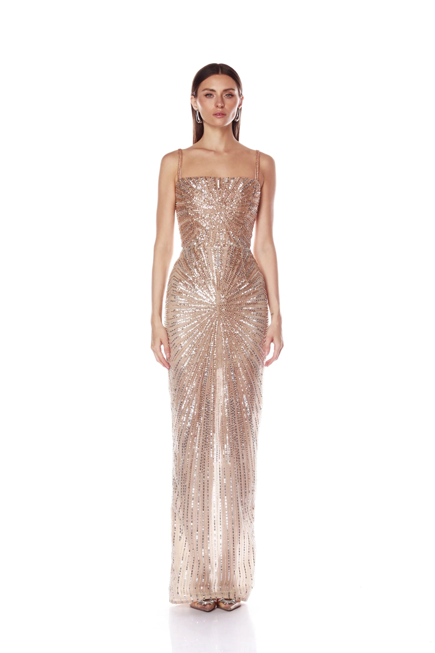 Dahlia Champagne Maxi Dress