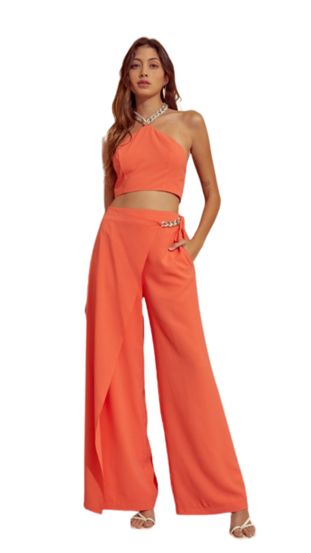 Sunsets pants set orange