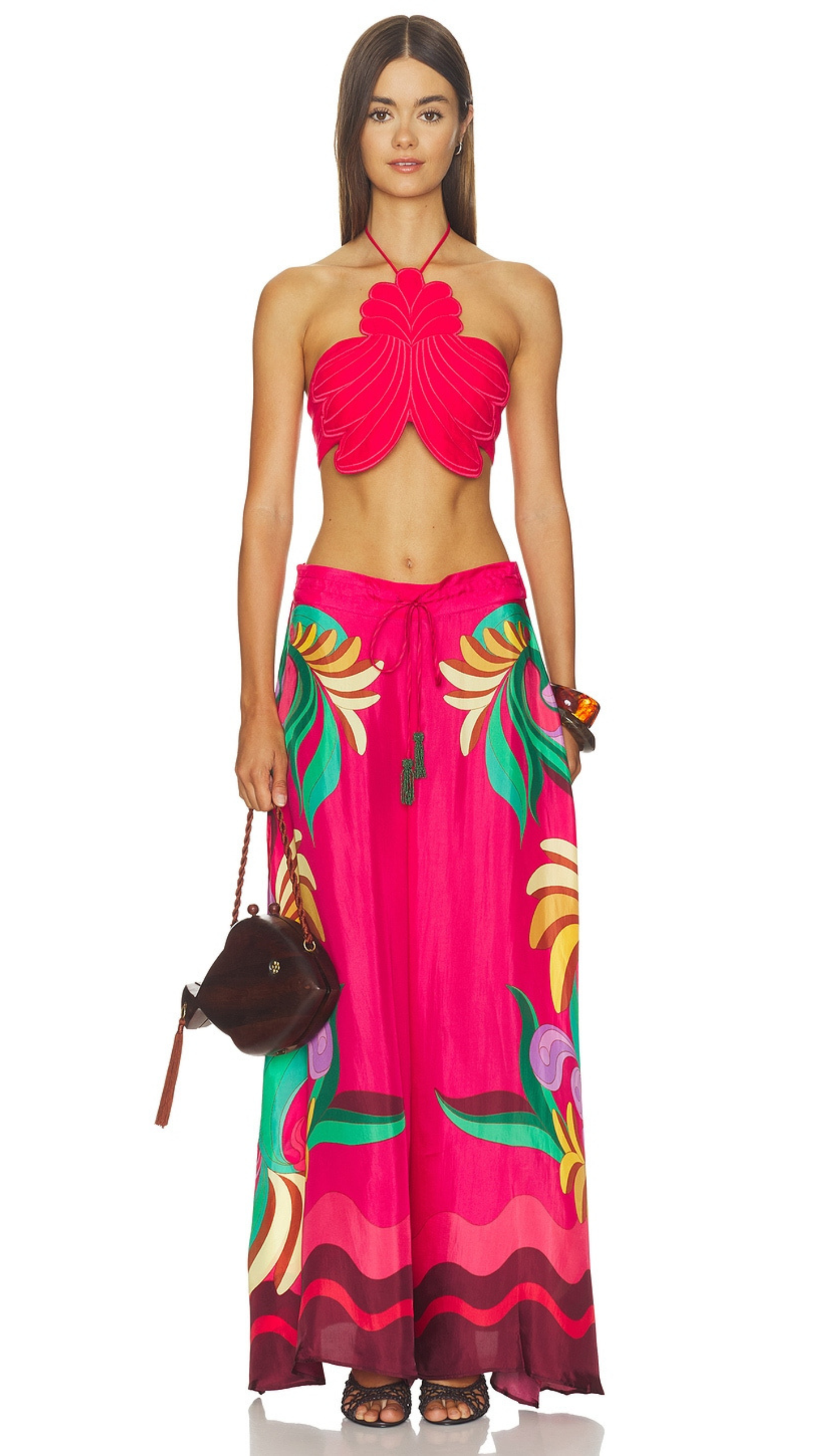 Red 3d Shell Pants Set