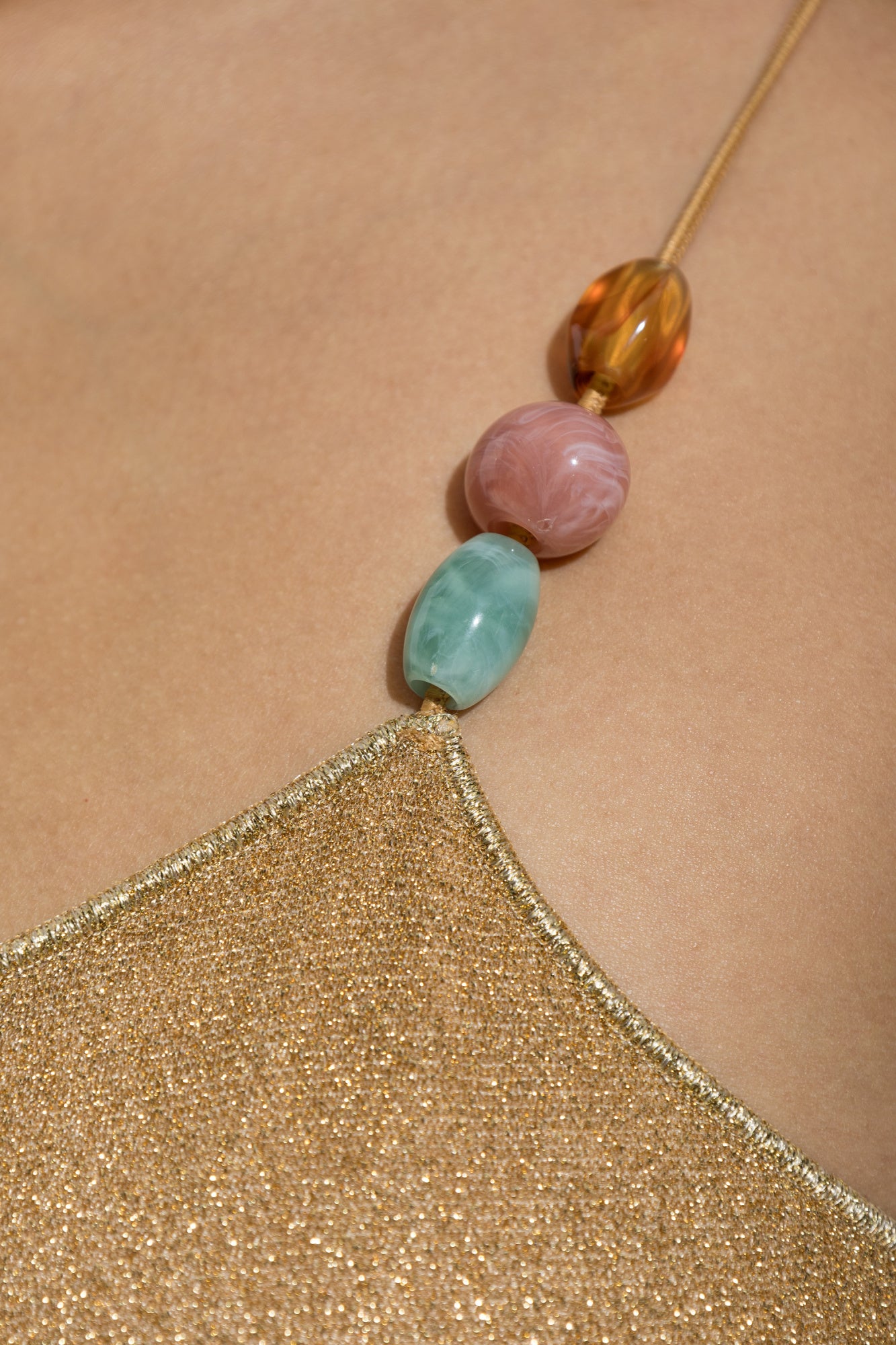 LUMIÉRE BEADS SWIMSUIT AND PANTS