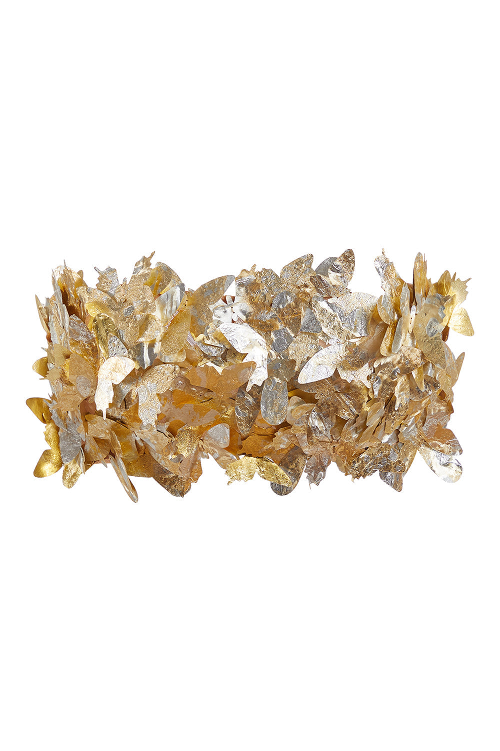 SILVER AND GOLD SEQUIN CROPPED TOP AND SKIRT SET (RUNWAY)