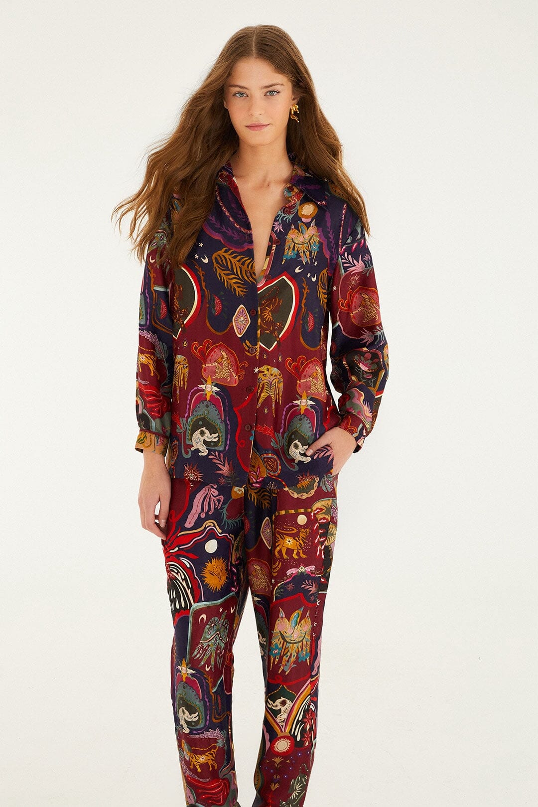Multicolor Artsy Surreal Land Lenzing Microvero Viscose Set