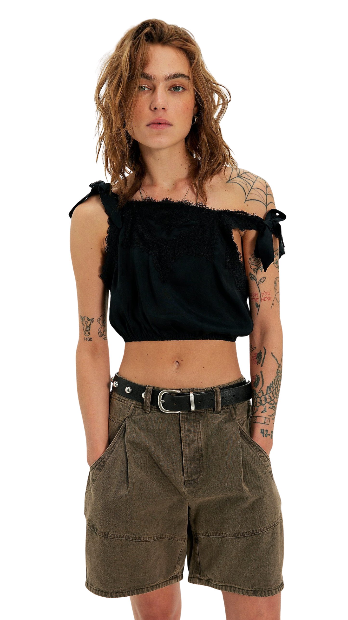 Wild Rebel Barrel Shorts-Teak
