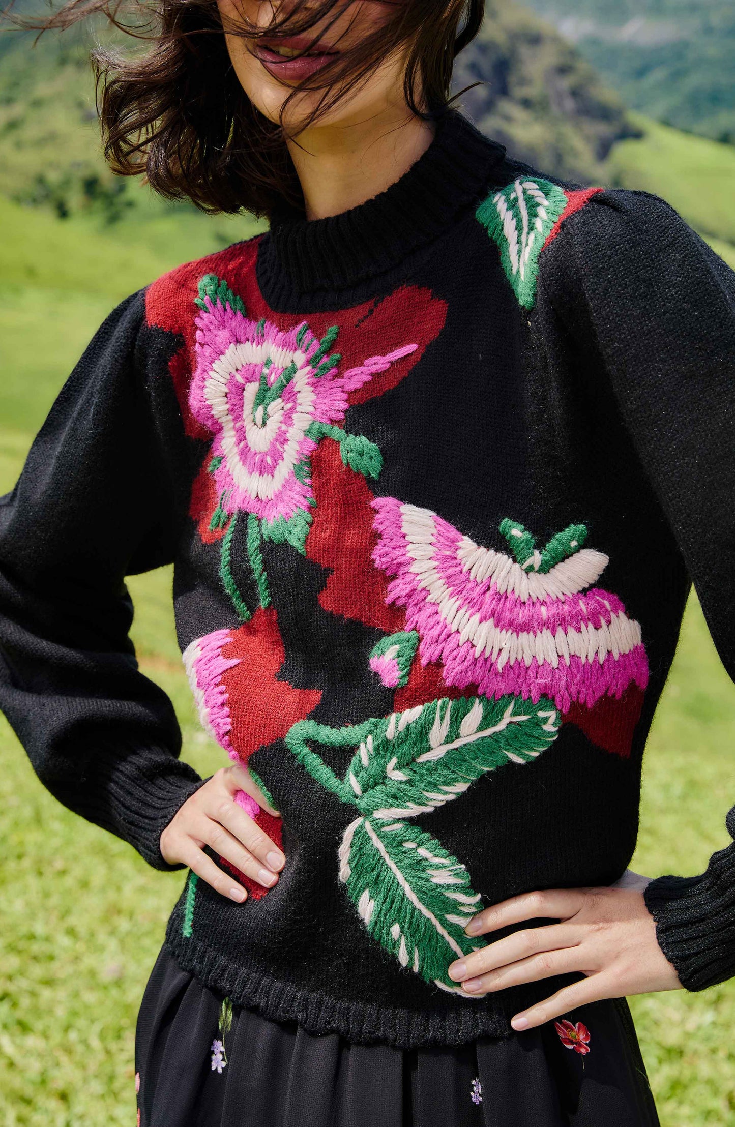 Floral Embroidered sweater