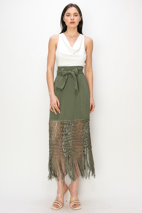 Bohemian skirt-Olive