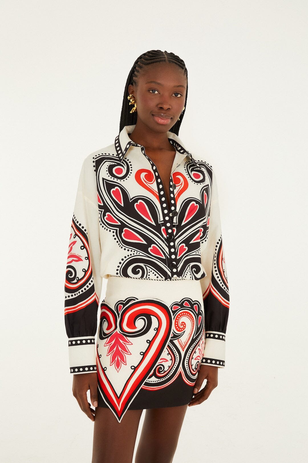 Graphic Ainika Mini Skirt Set