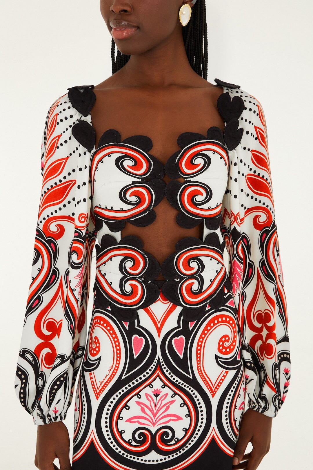 Graphic Ainika Cut-Out Hearts Mini Dress
