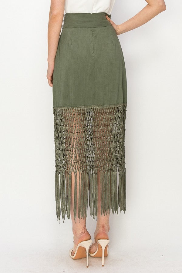 Bohemian skirt-Olive