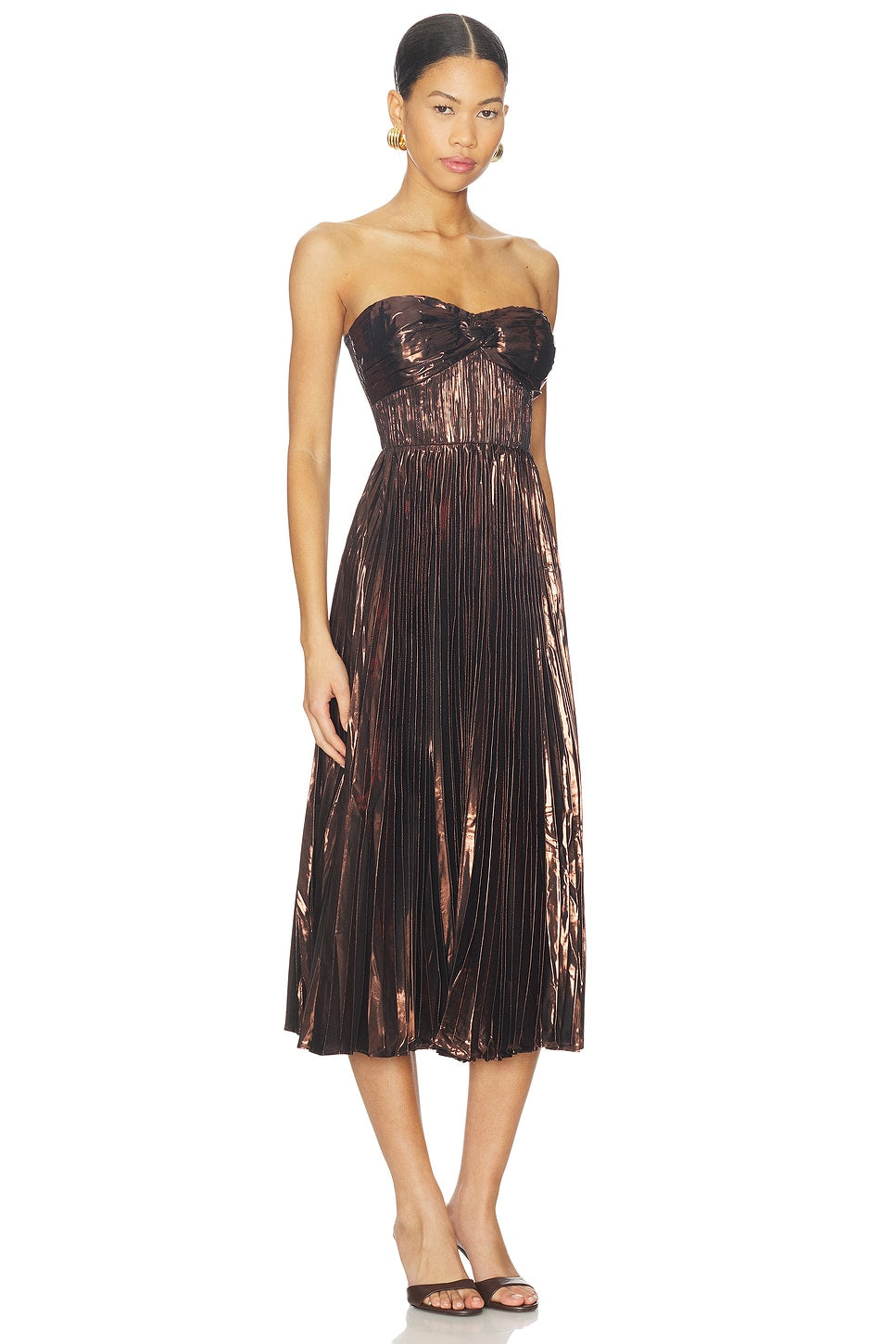 Ascella Pleated Midi Dress