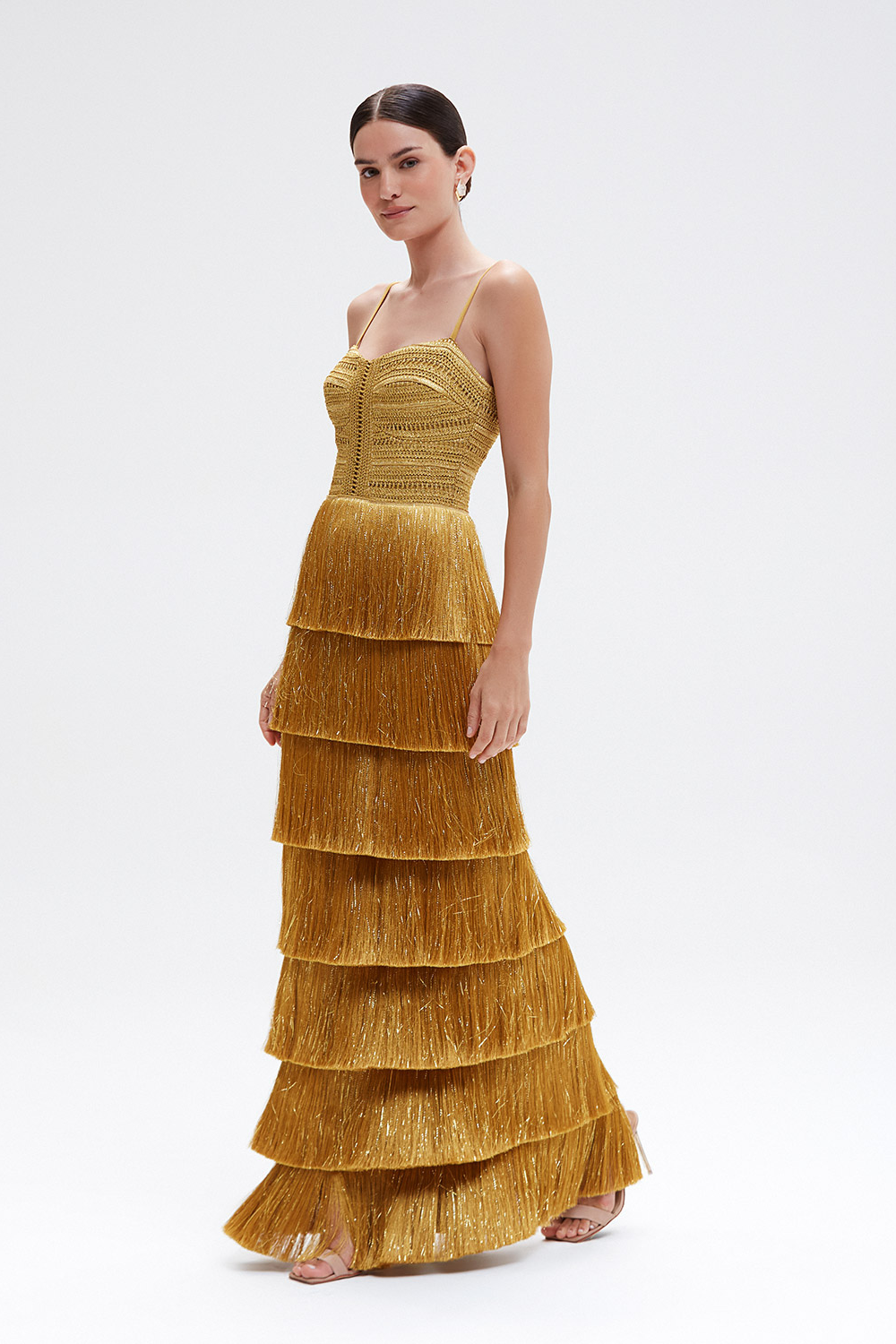 PAMPAS FRINGE GOWN