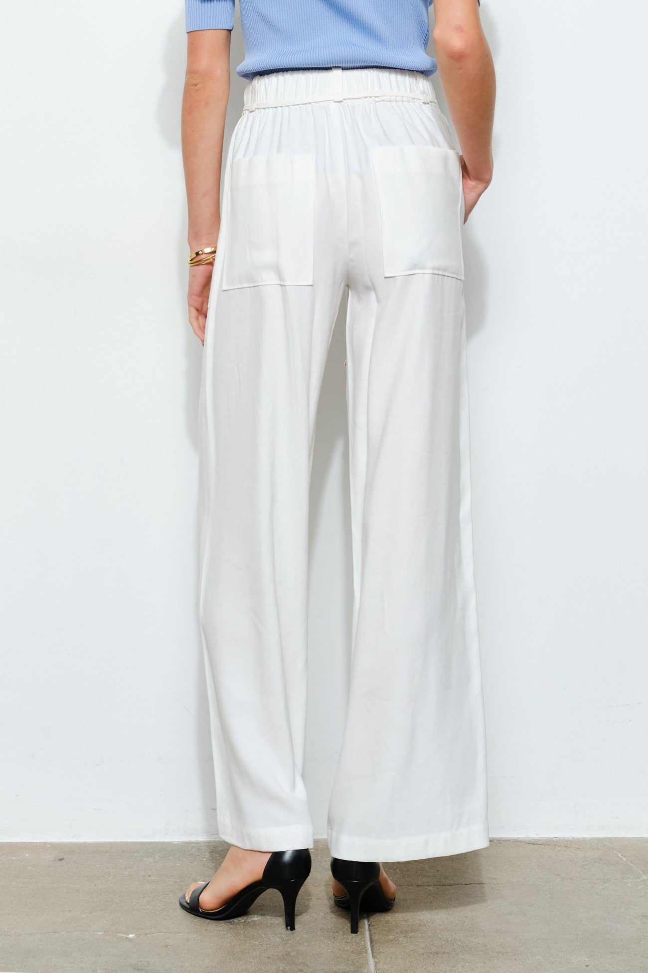 Ivory Breeze Wide-Leg Pants
