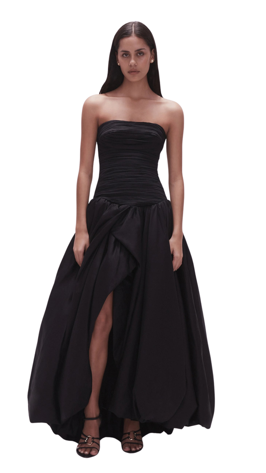 Classic Black Strapless Gown