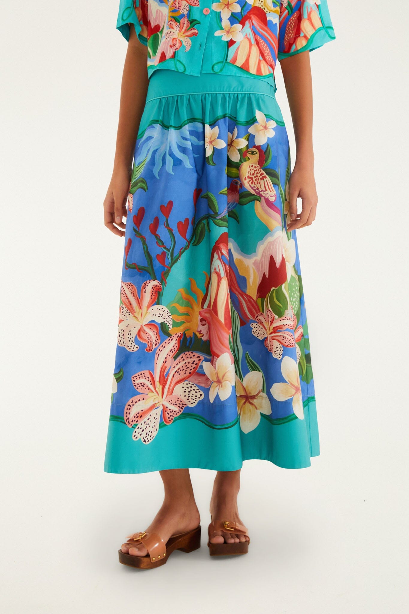 Multicolor Garden Of Life Skirt Set