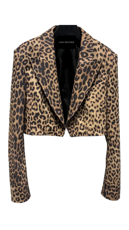 Leopard Luxe Leather Jacket