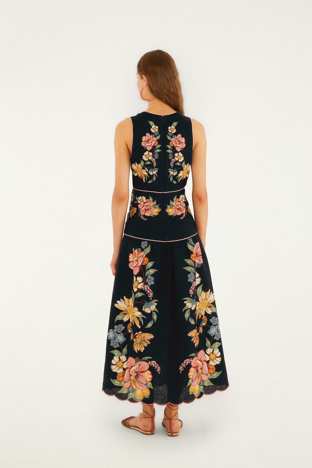 Dark Blue Maira Floral Dress