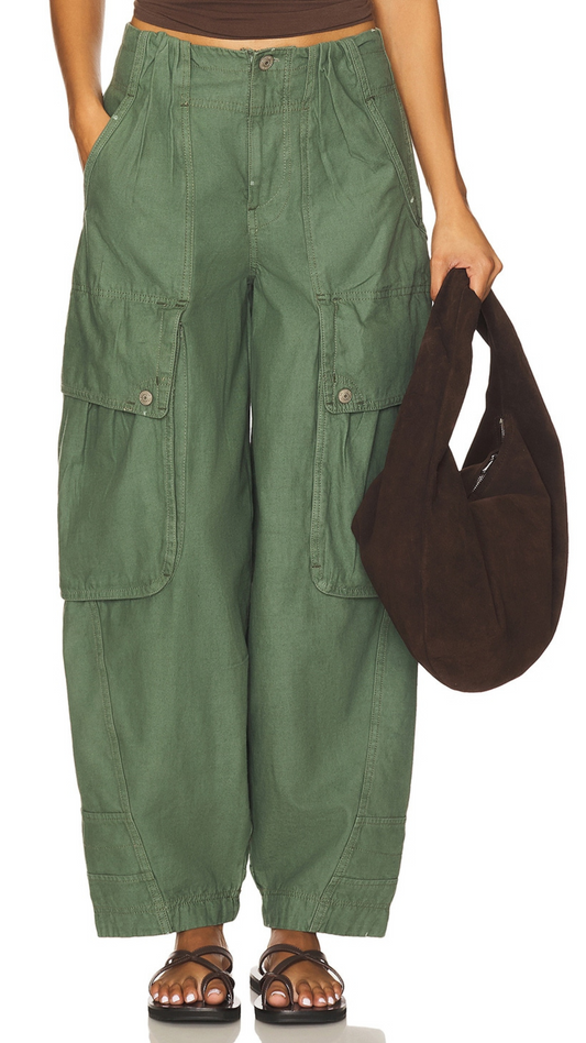 Brentwood Slouch Pant In Aged Green