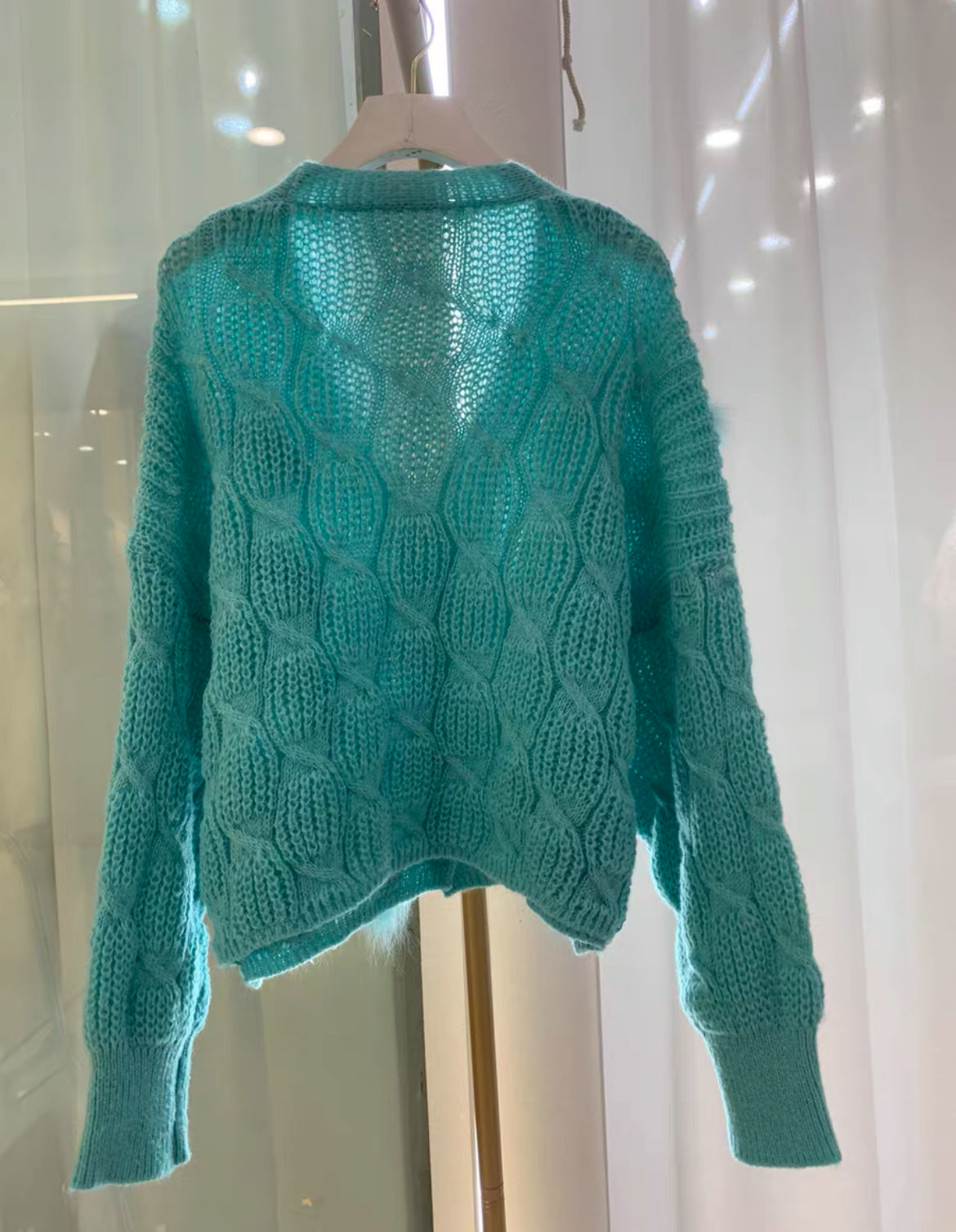 Didi Fox Cardigan- Turquoise