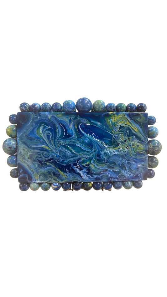 Starry Night Clutch-Blue