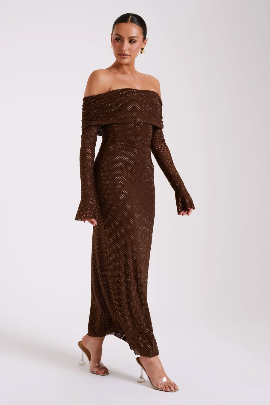 The Bronze Off-shoulder Gown