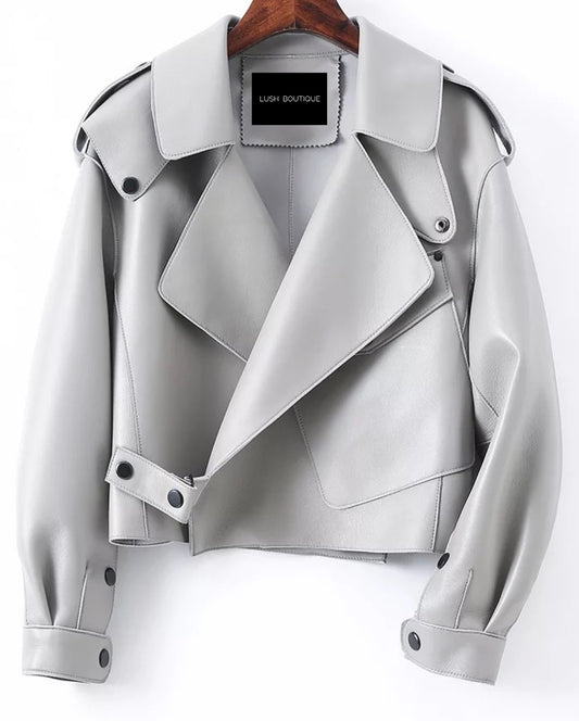 Kelly Grey leather jacket