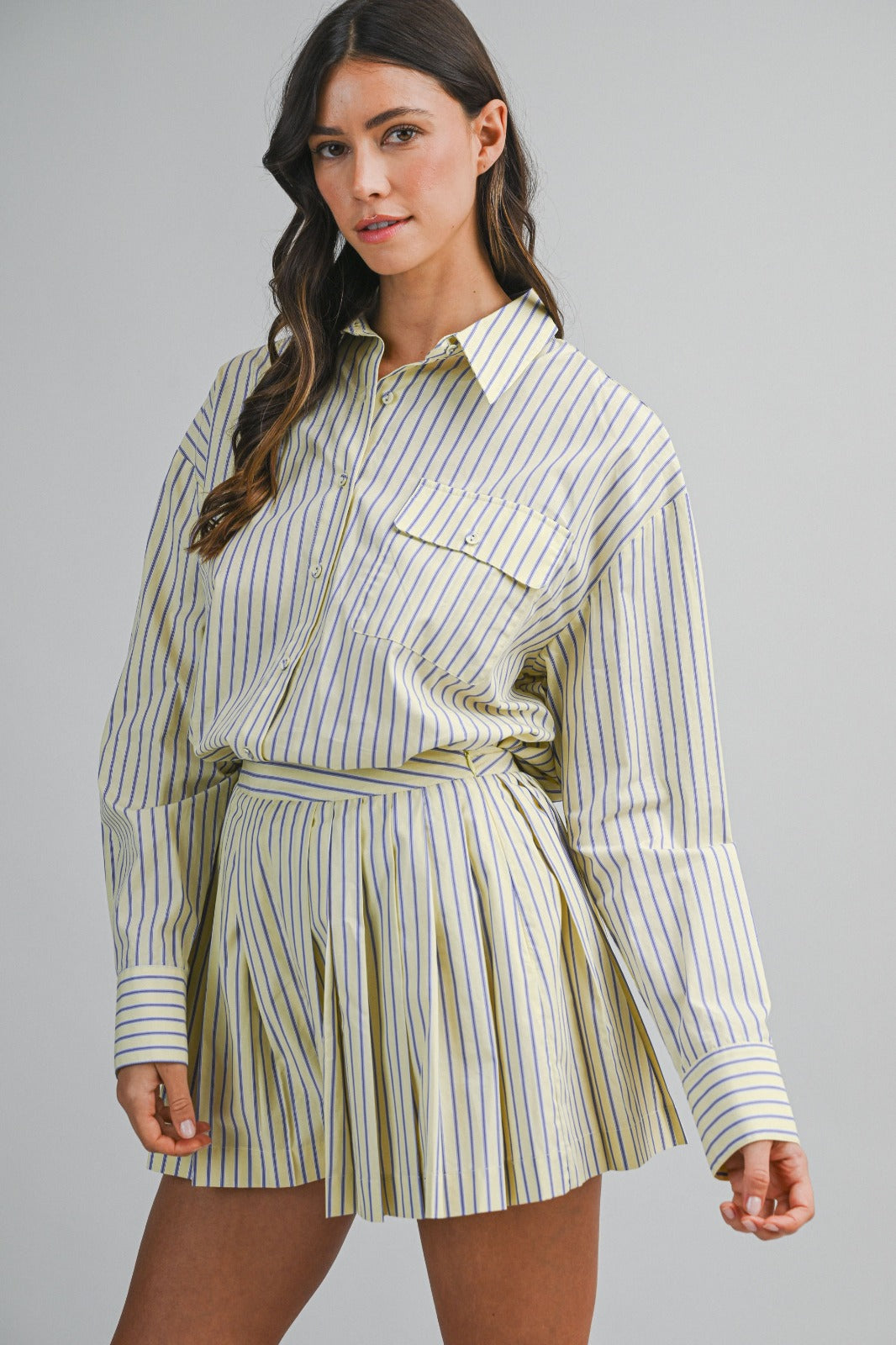 Striped Tailored Set
