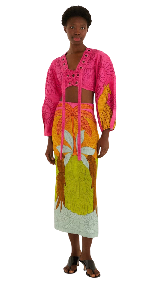 Multicolor Usiacuri Skirt Set
