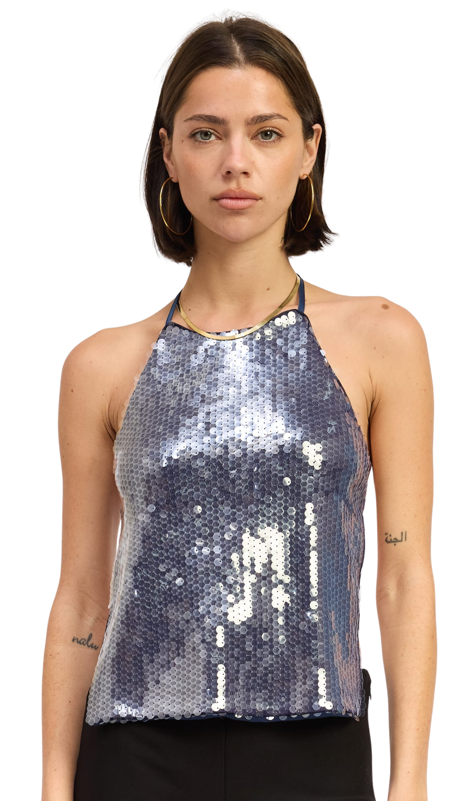 Sequin Halter Top