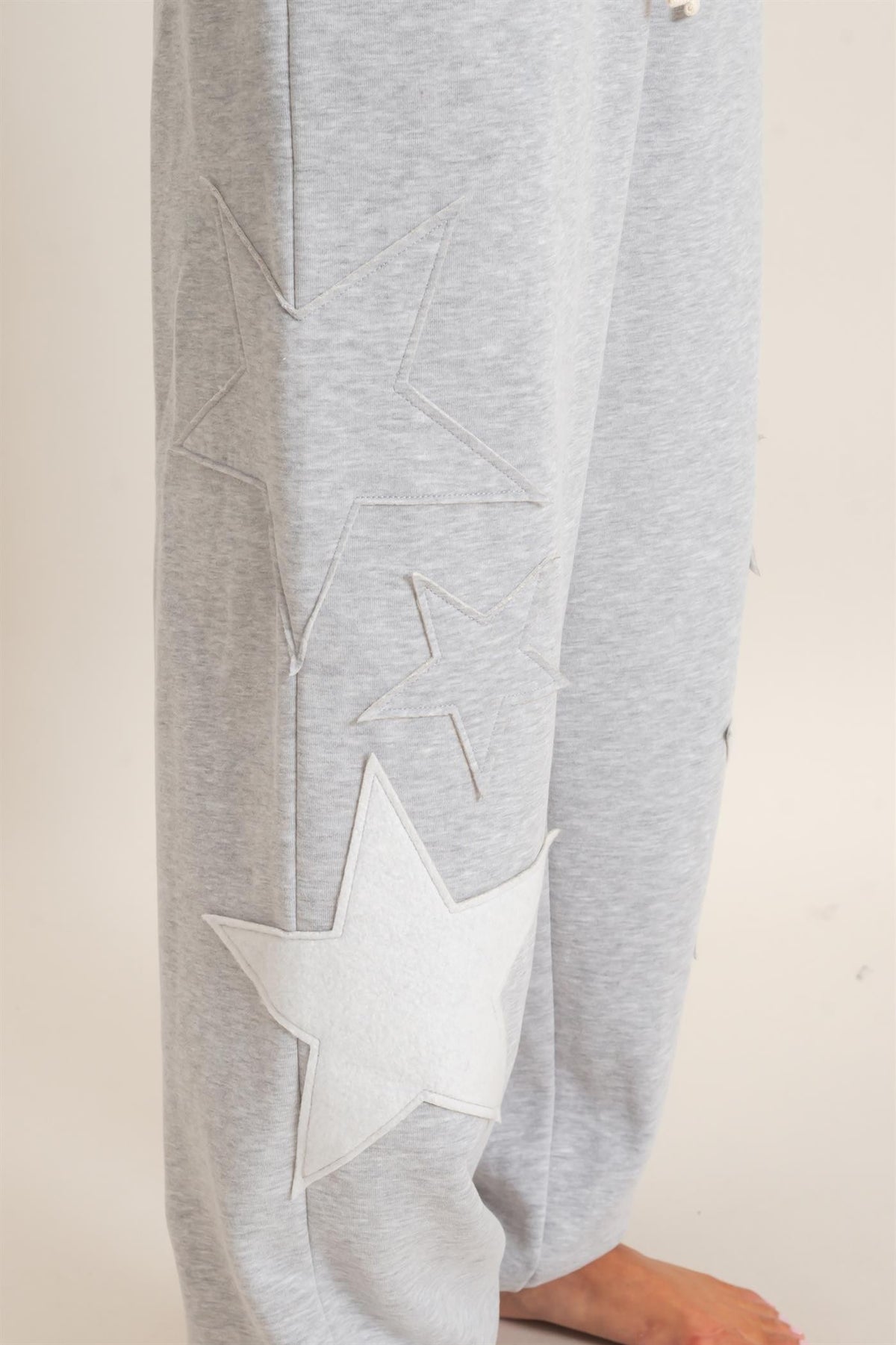 Varsity Star Sweat Set - Heather Gray