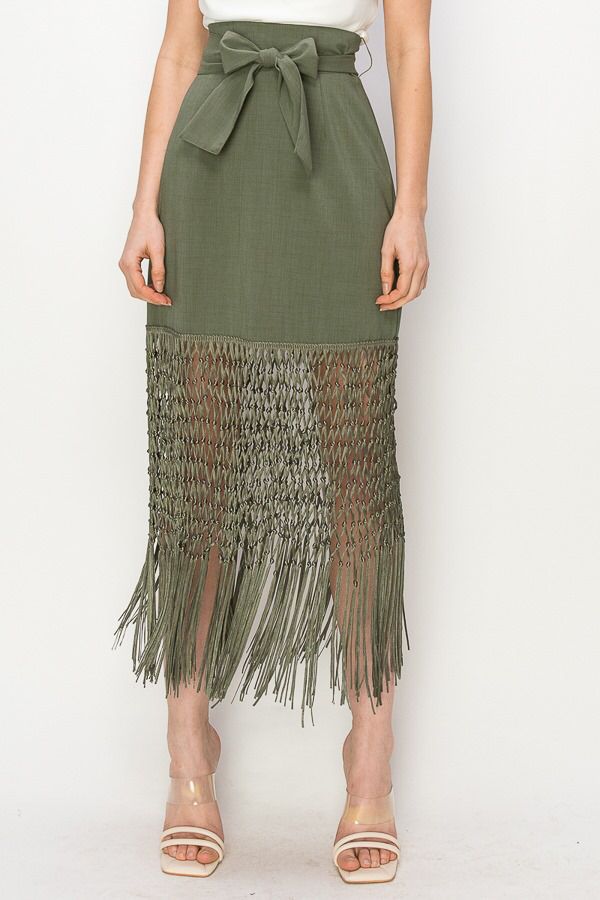 Bohemian skirt-Olive