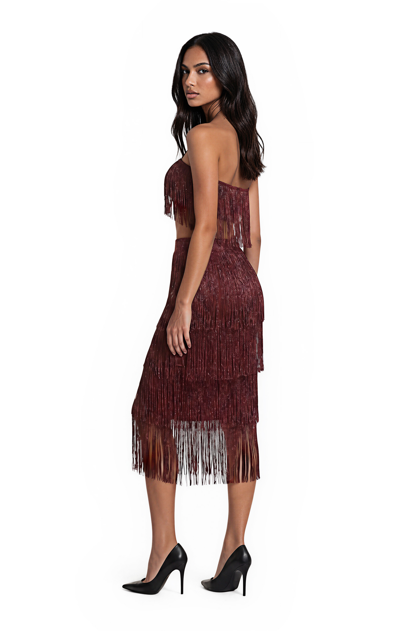 Fringe Two-Piece Set-Ruby