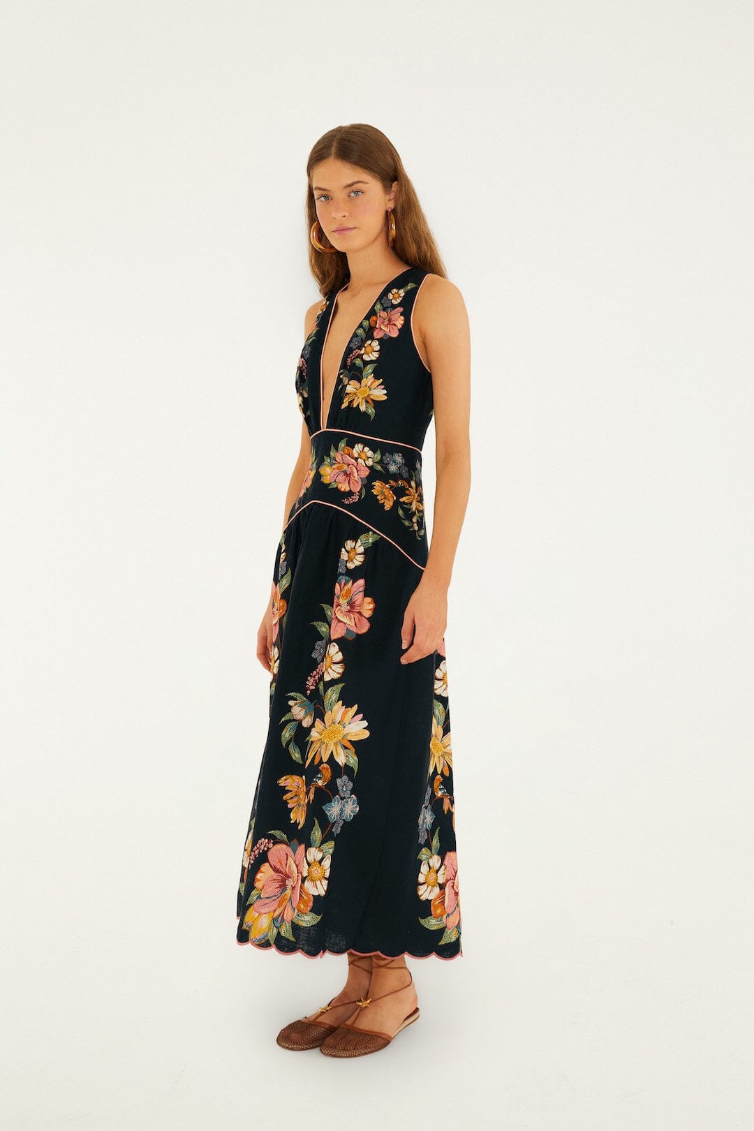 Dark Blue Maira Floral Dress