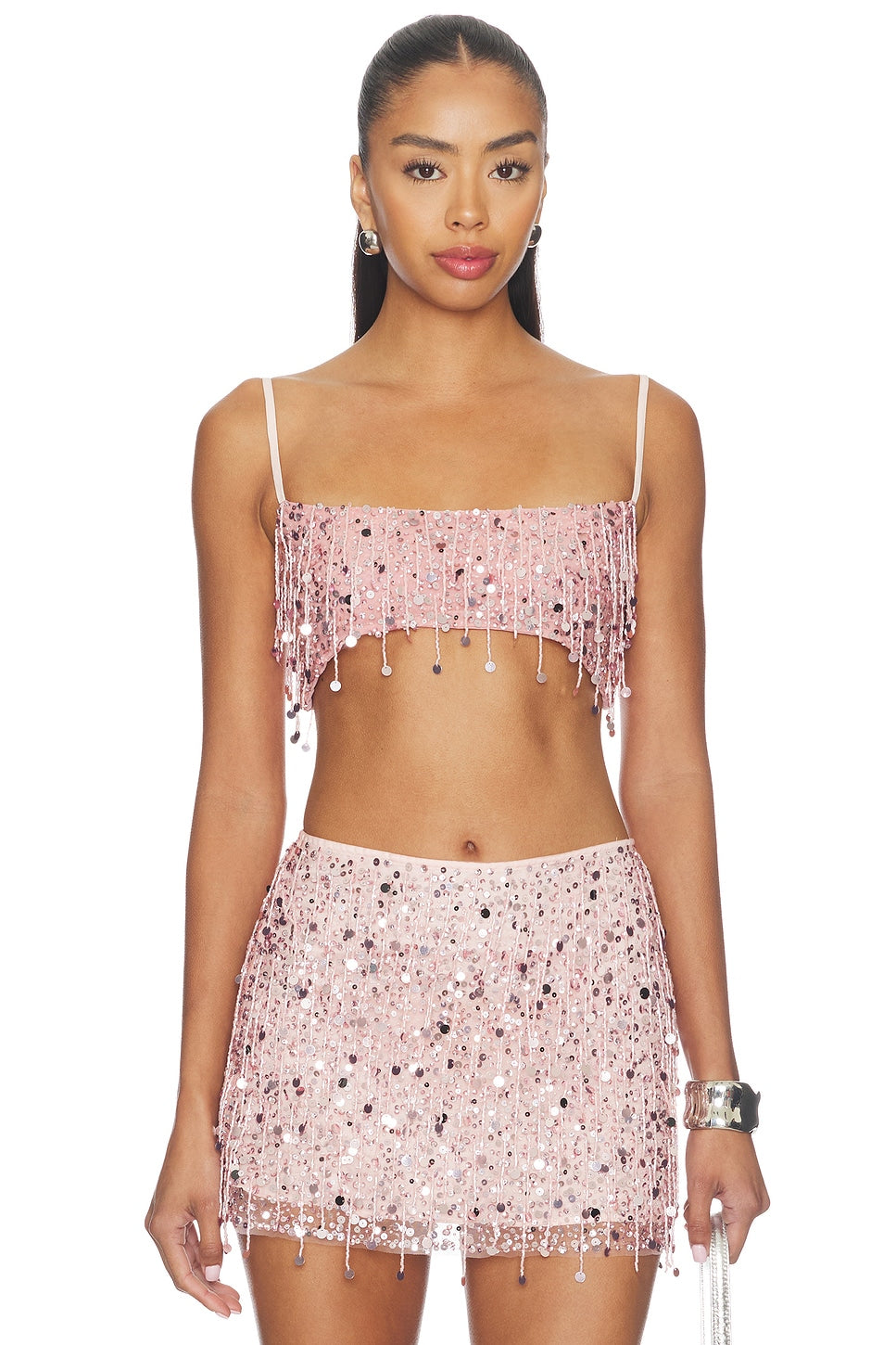 Yasmin Hand Beaded Set - Blush Pink