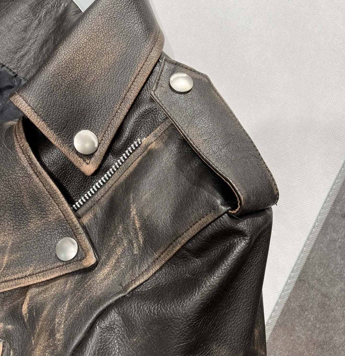 Jamie distressed leather jacket