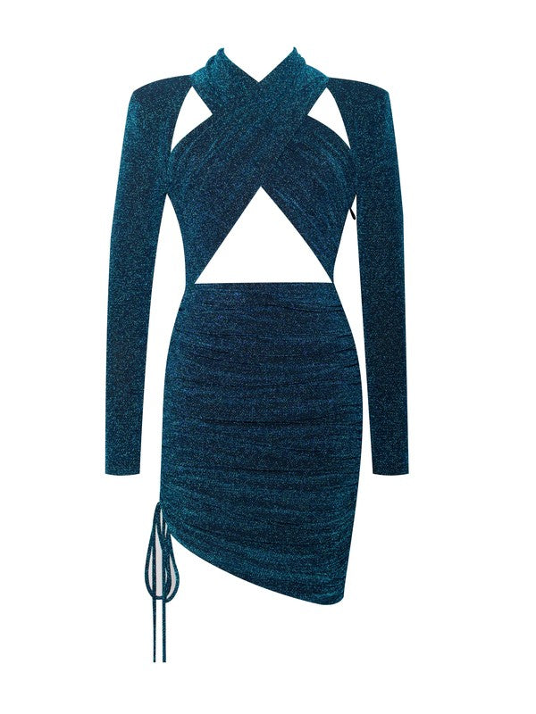 The X Dress- Blue