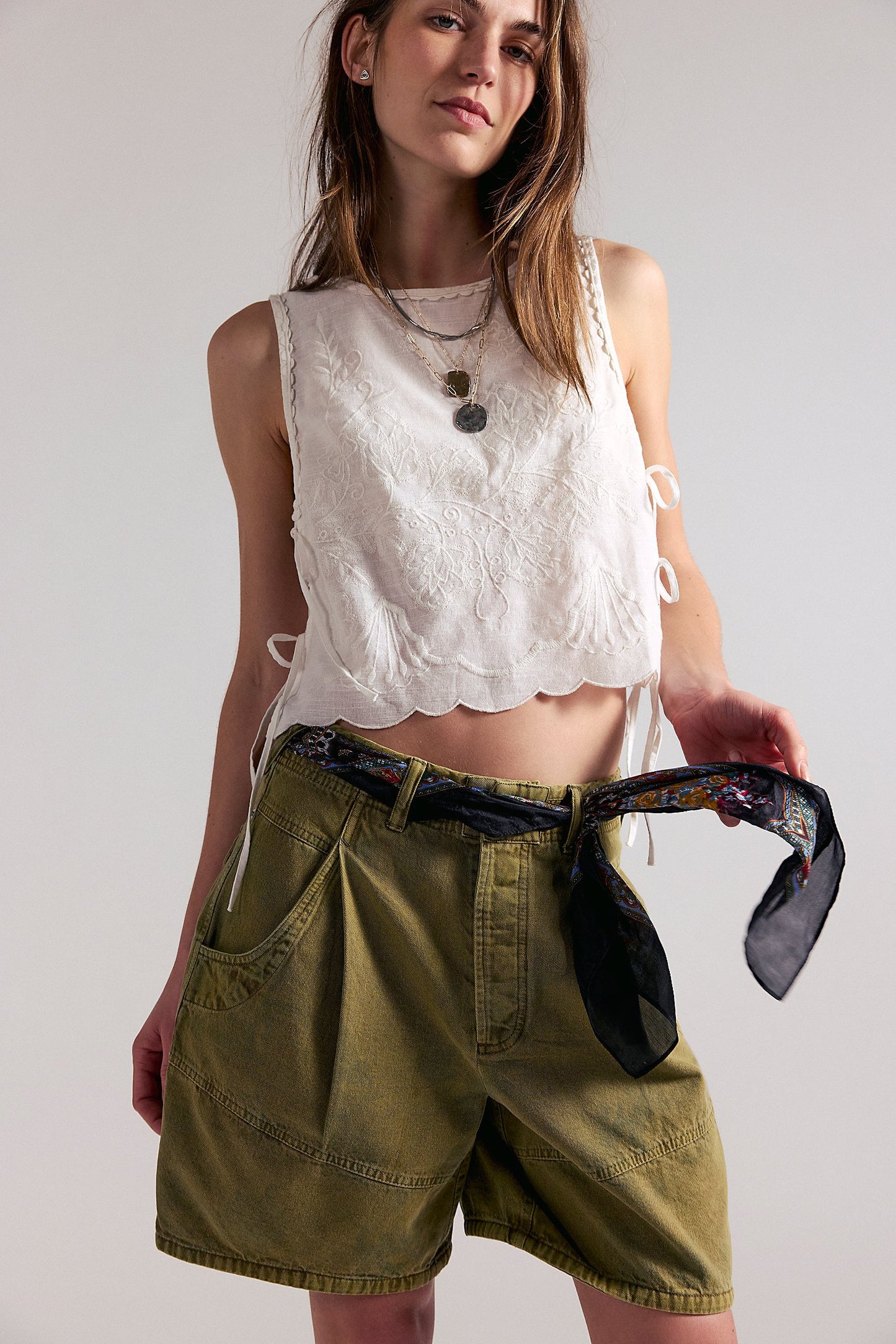 Wild Rebel Barrel Shorts-Outlaw Taupe