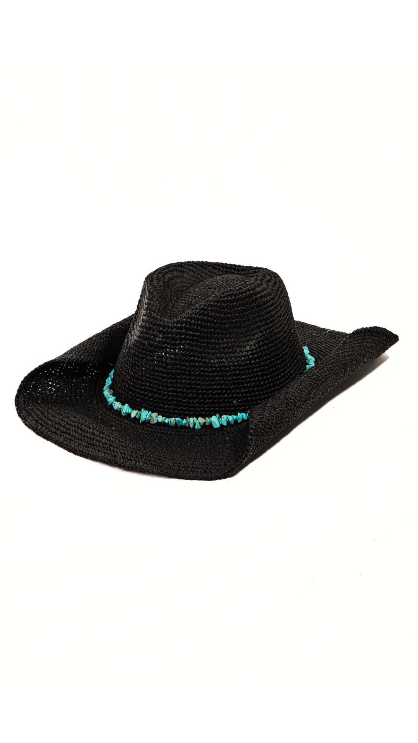 Beads Cowboy Hat-Black