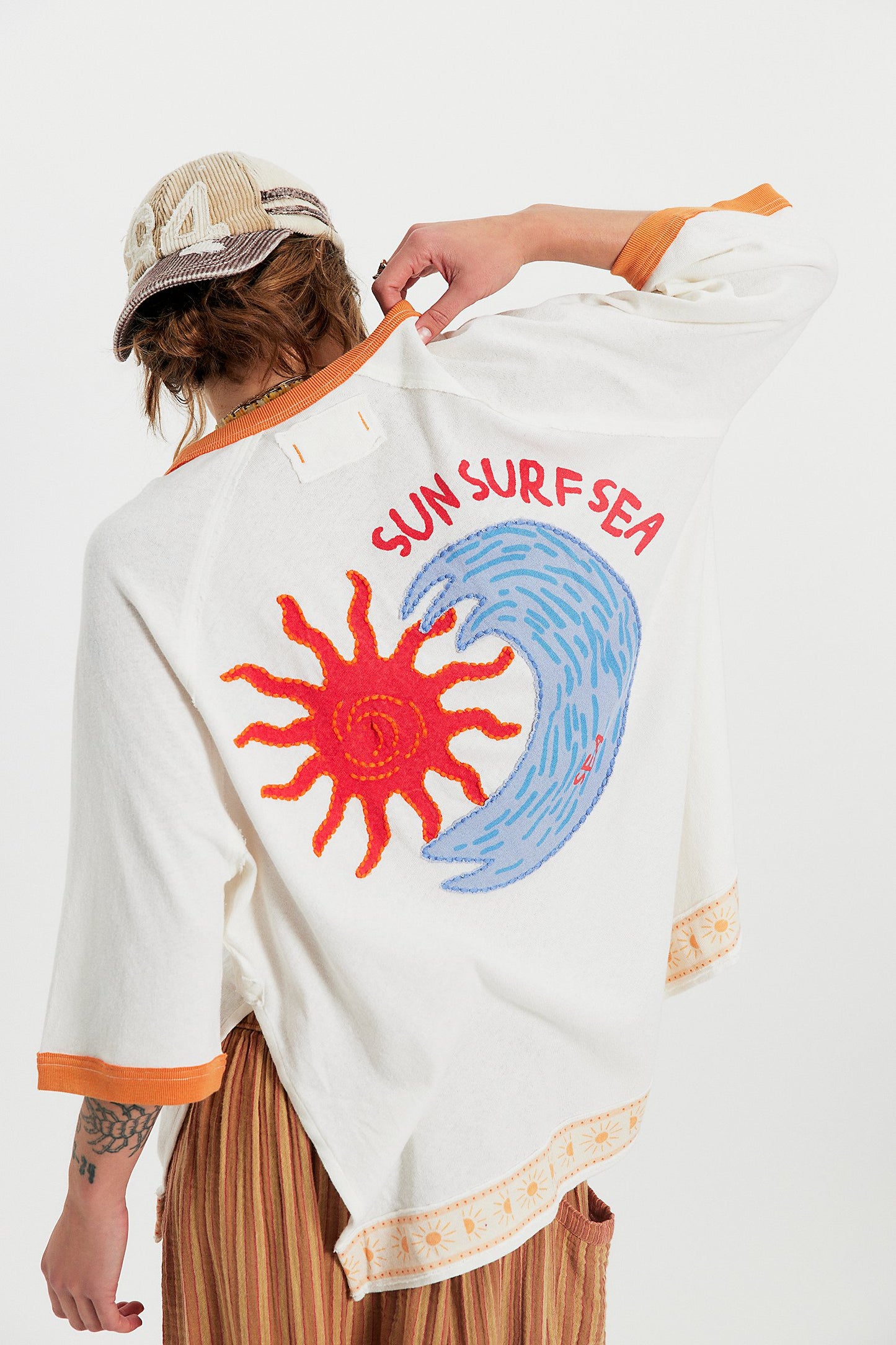 We The Free Giulia Embroidered Ringer Tee