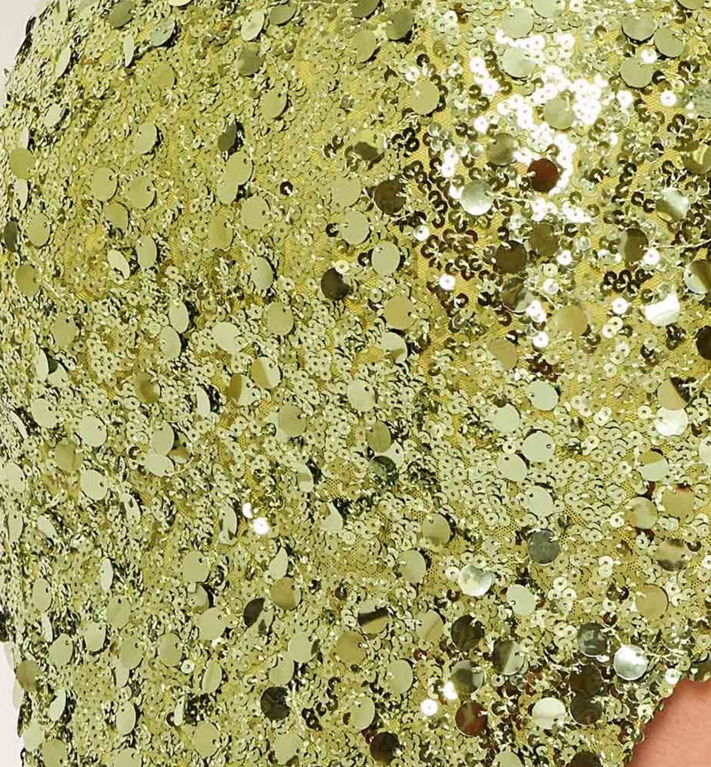 Golden Olive Sequin Gown