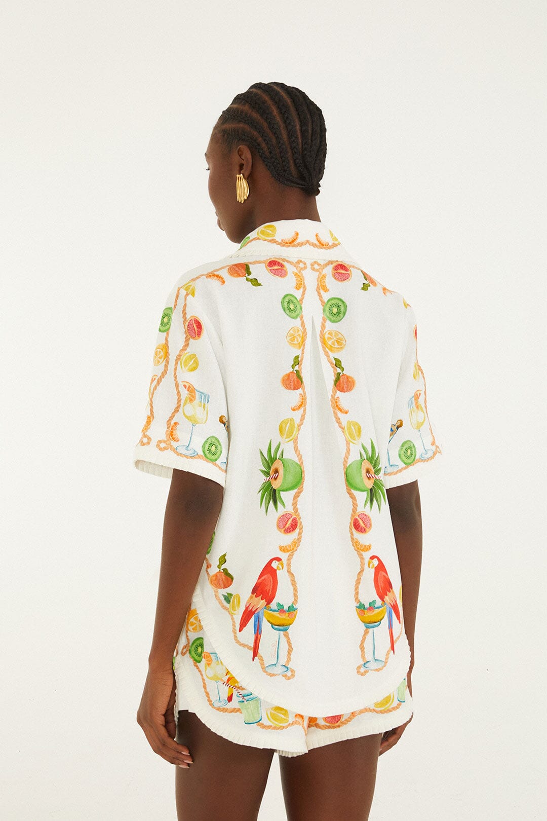 Off-White Biricutico Scarf Embroidered Shorts Set