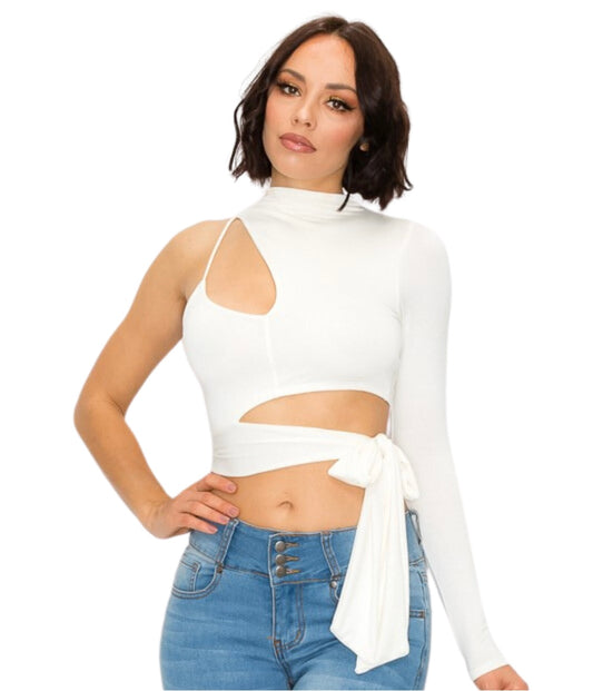 Runi White Crop Top