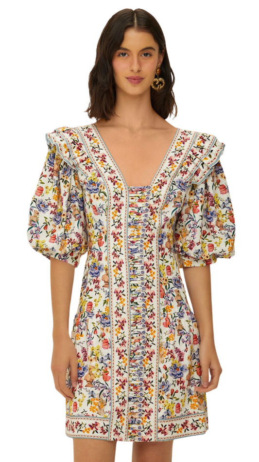 Off-White Greek Garden Mini Dress