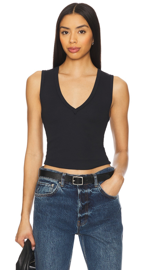 Neria Tank Top-Black
