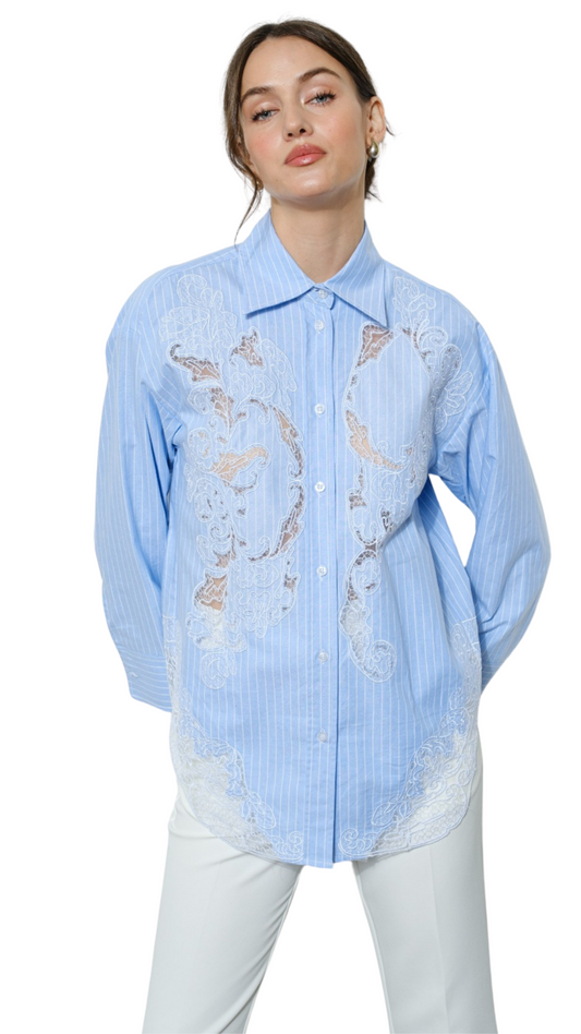 Blue Lace Shirt