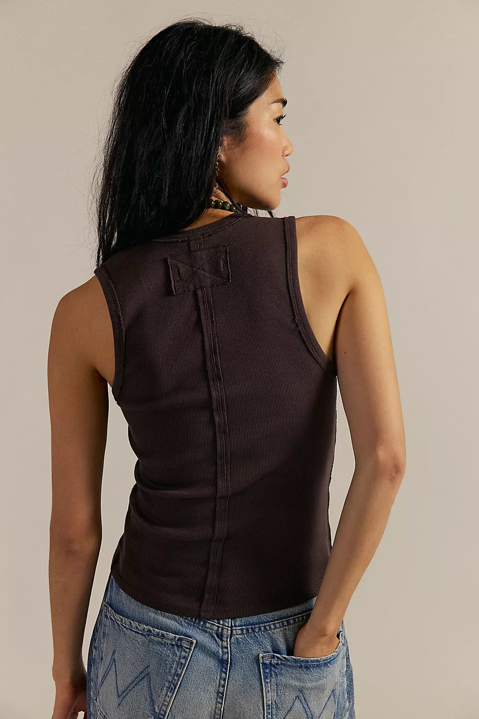 Neria Tank Top-Double Espresso