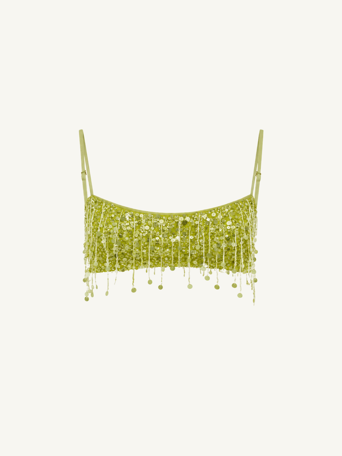 Yasmin Hand Beaded Set - Chartreuse